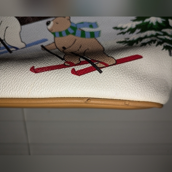 Giani Bernini Holiday Tote Purse Bears Sling GUC - Picture 3 of 16